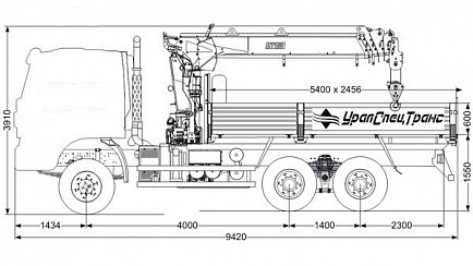 Бортовой автомобиль AMT N.V. 632944 (6x6) 480 л.с. с КМУ ИТ-150
