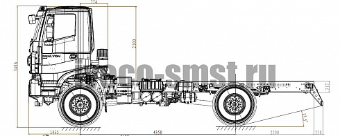 Шасси AMT N.V. 4329 (4x4) 390 л.с.