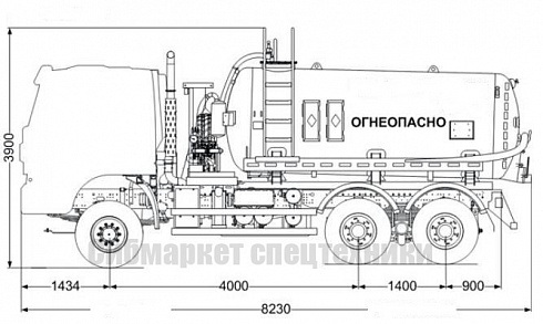 Автоцистерна вакуумная для сбора нефти и газового конденсата на шасси AMT N.V. / АКН-10